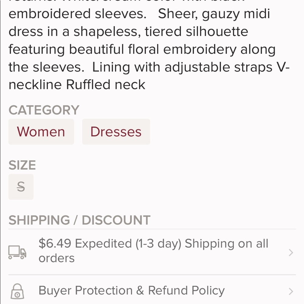 Free People gorgeous tunic! Size Small - Picture 7 of 7